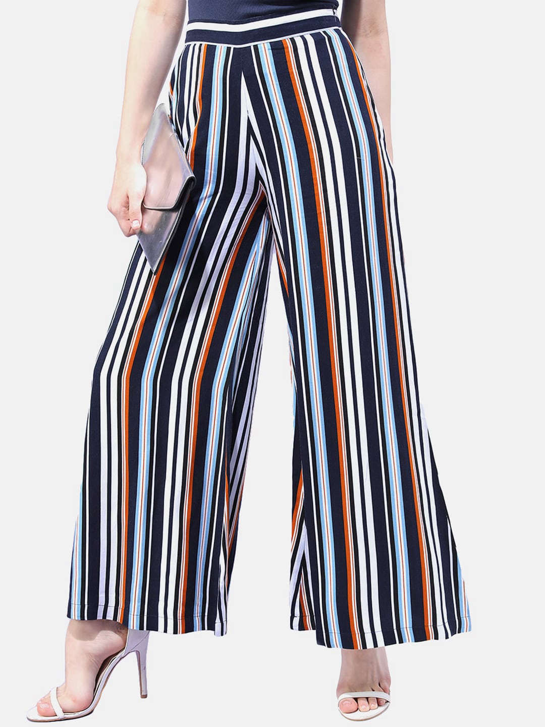 Women's Striped Wide Leg Pant