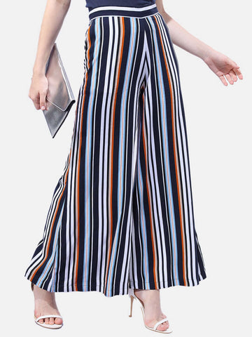 Women's Striped Wide Leg Pant