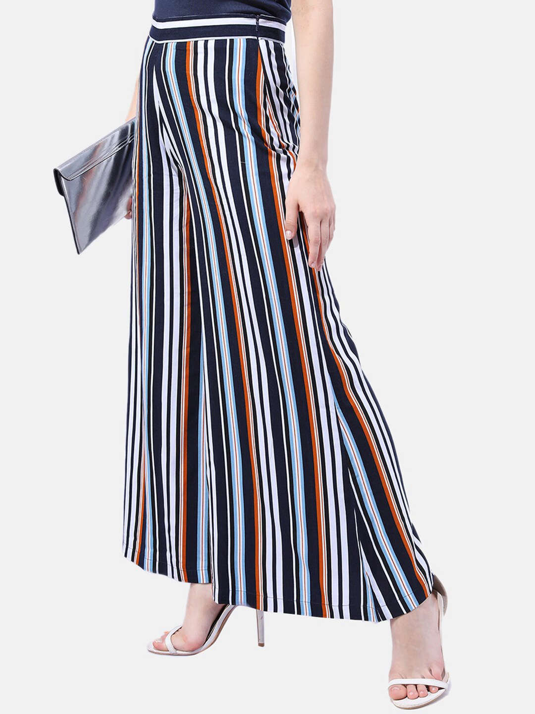 Women's Striped Wide Leg Pant