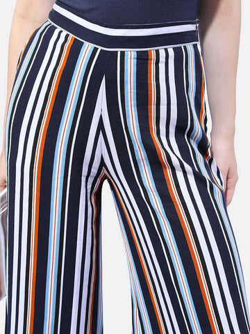 Women's Striped Wide Leg Pant