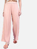 Women's Solid Buttoned Wide Leg Pant