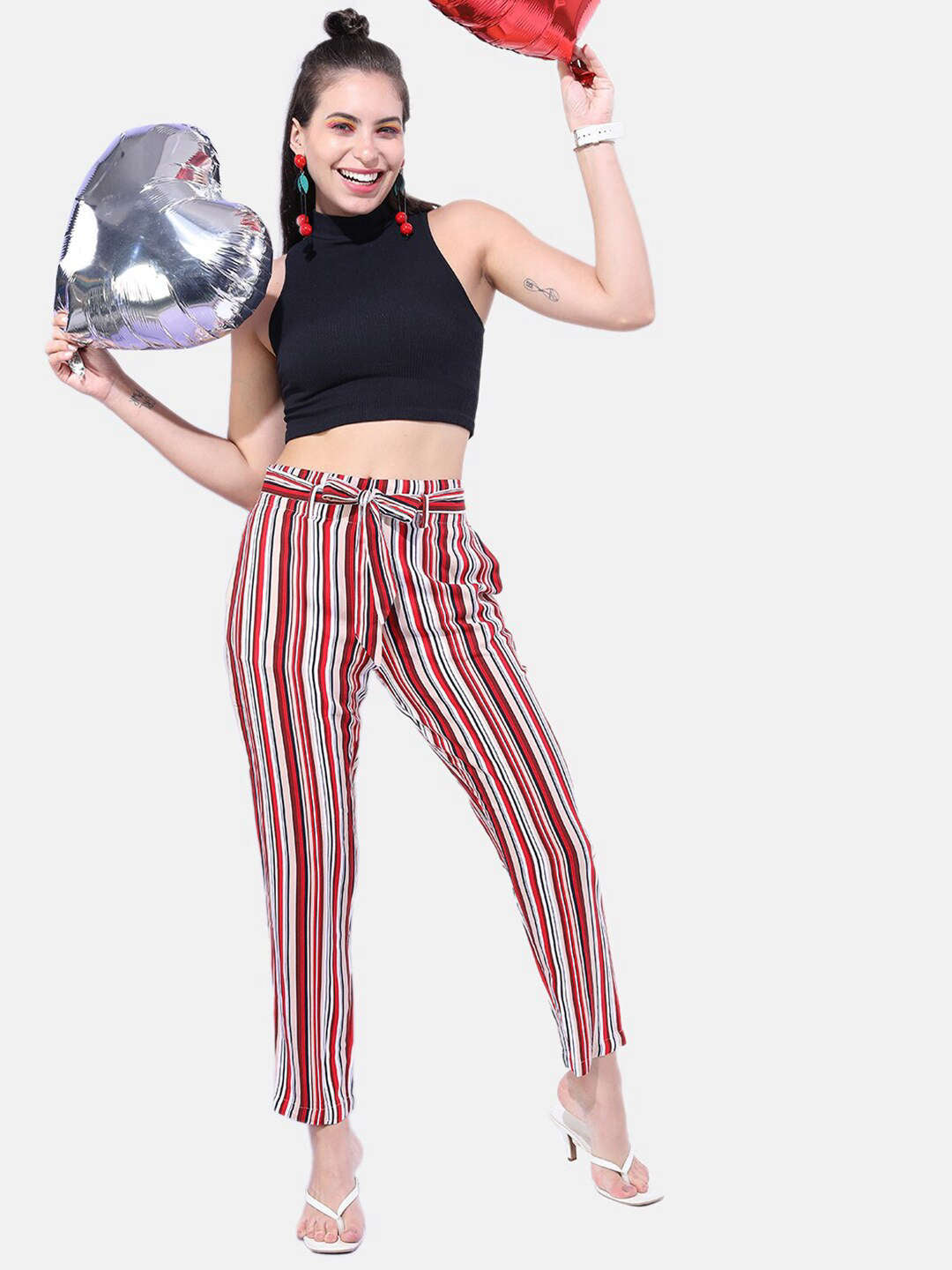 Women's Striped Tapered Pant