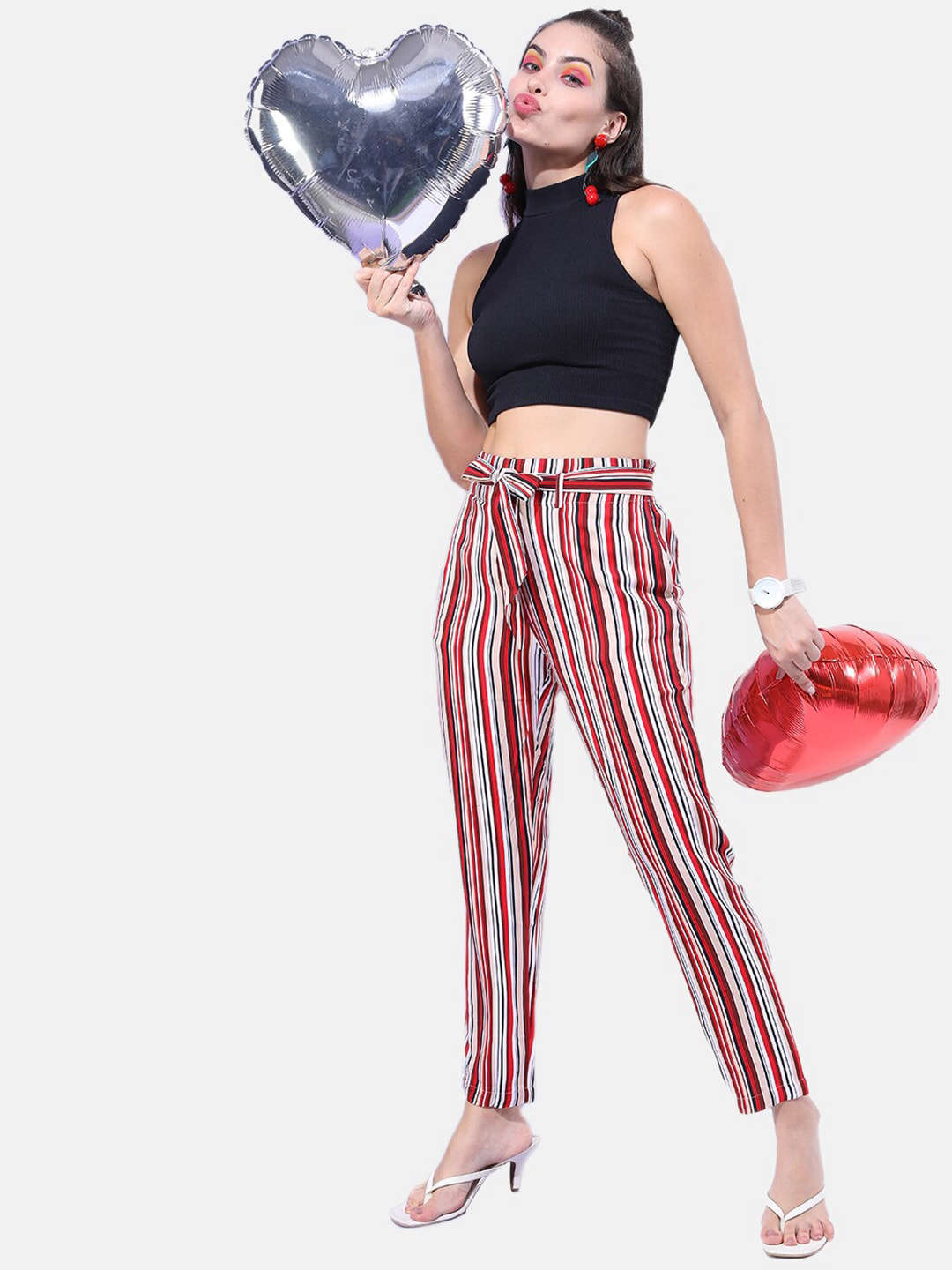 Women's Striped Tapered Pant