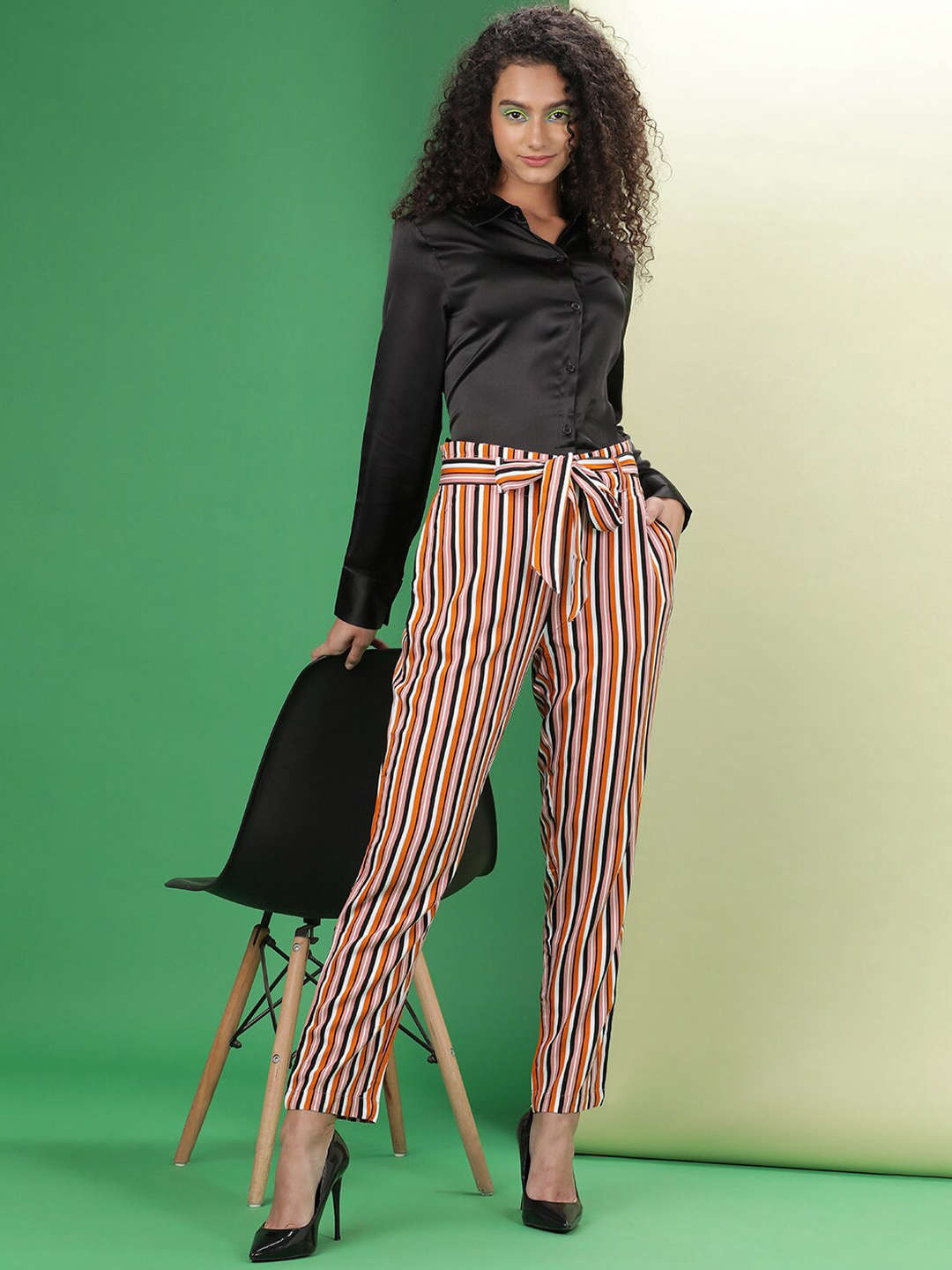 Women's Striped Tapered Pant