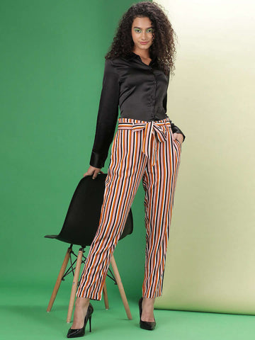 Women's Striped Tapered Pant