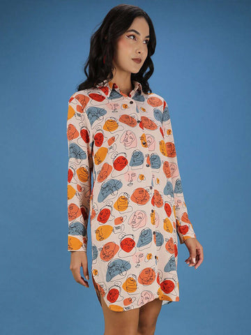 Women's Quirky Printed Dress