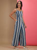 Women's Strappy Striped Jumpsuit