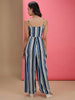 Women's Strappy Striped Jumpsuit