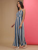 Women's Strappy Striped Jumpsuit