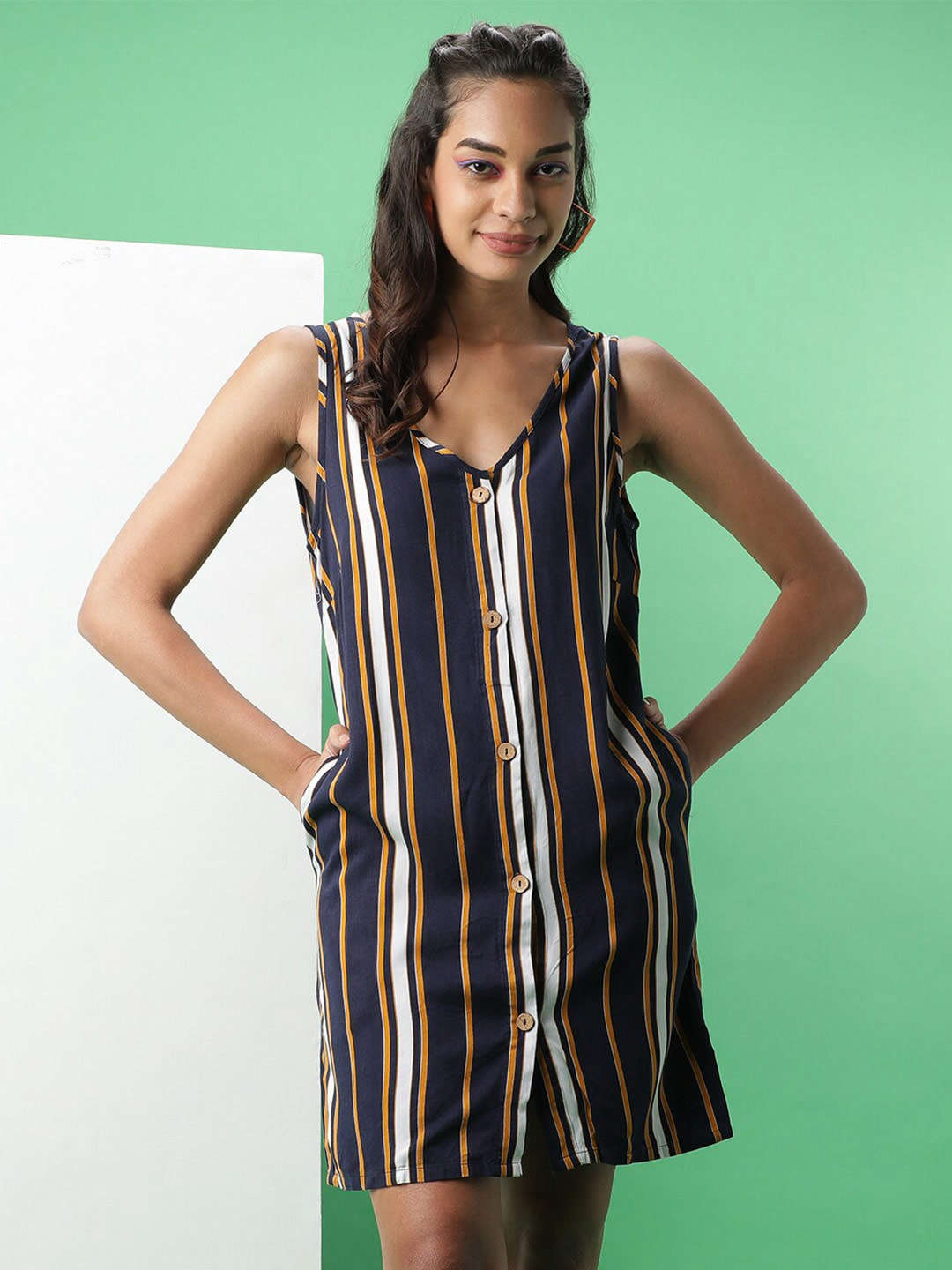 Women's Button Down A-Line Dress