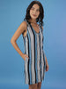Women's Printed Striped A-Line Dress
