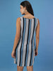 Women's Printed Striped A-Line Dress