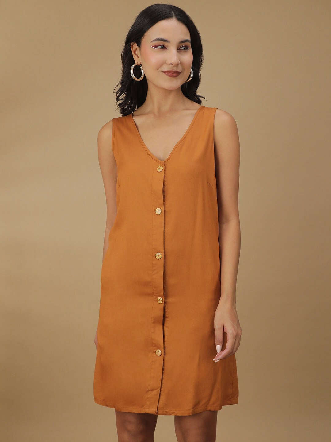 Women's Solid A-Line Dress