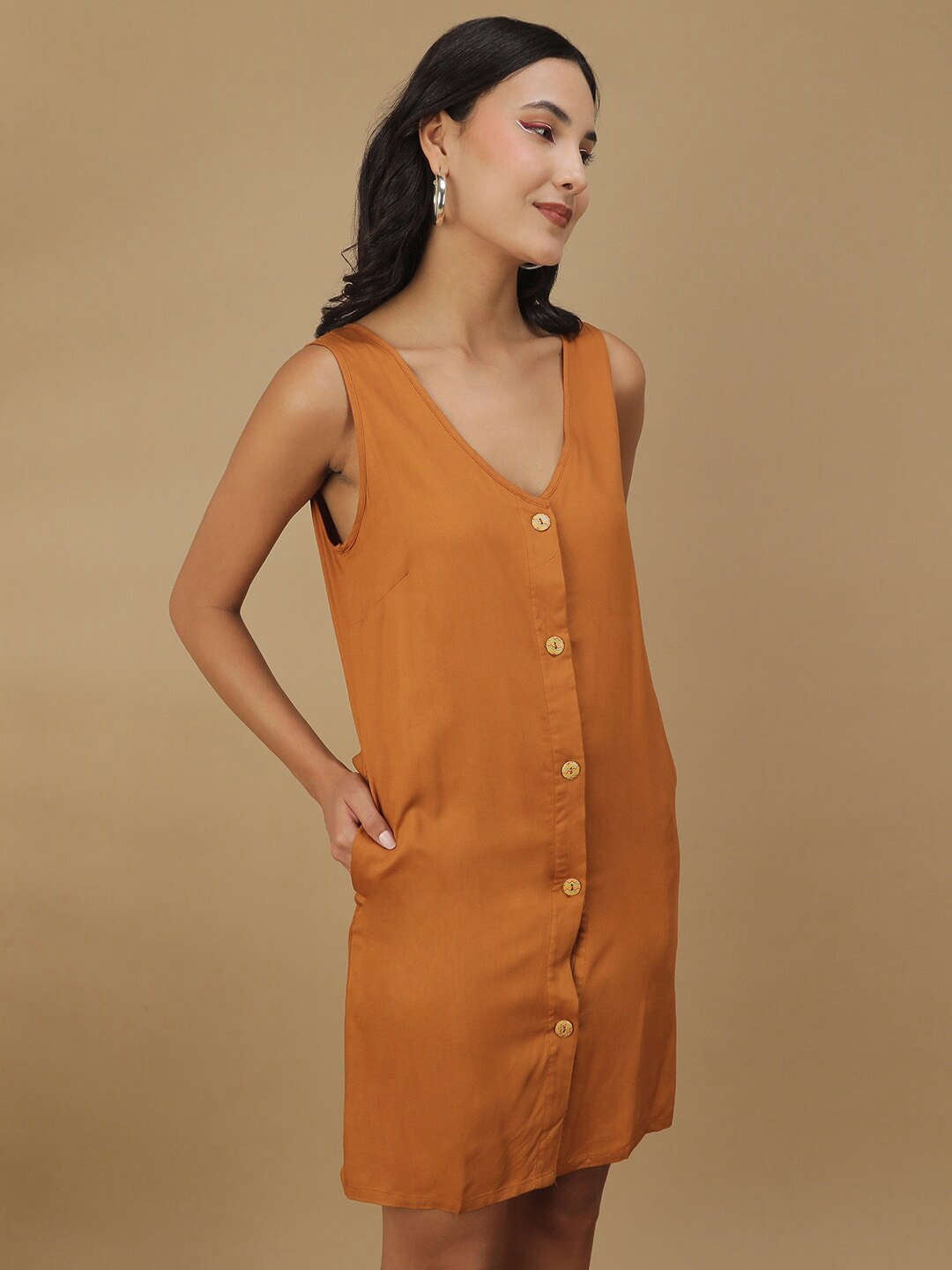 Women's Solid A-Line Dress