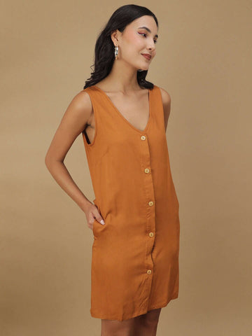 Women's Solid A-Line Dress