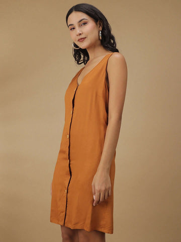 Women's Solid A-Line Dress