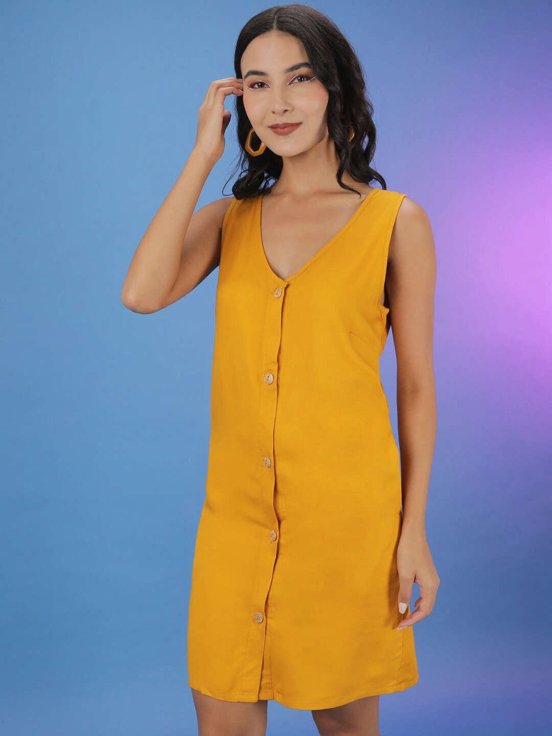 Women's Solid A-Line Dress