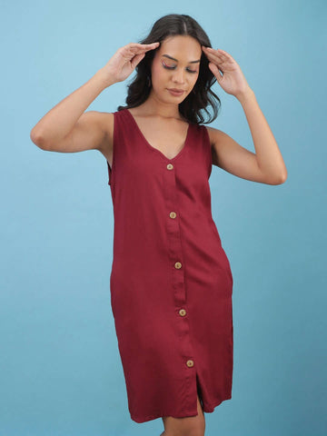 Women's Solid A-Line Dress