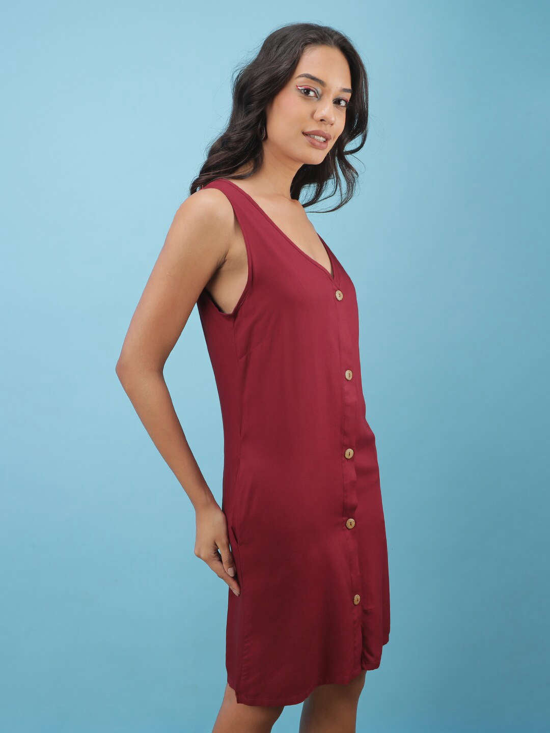 Women's Solid A-Line Dress