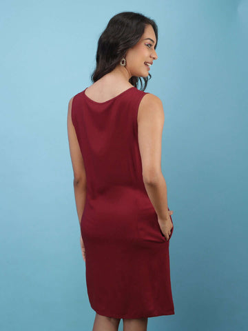 Women's Solid A-Line Dress