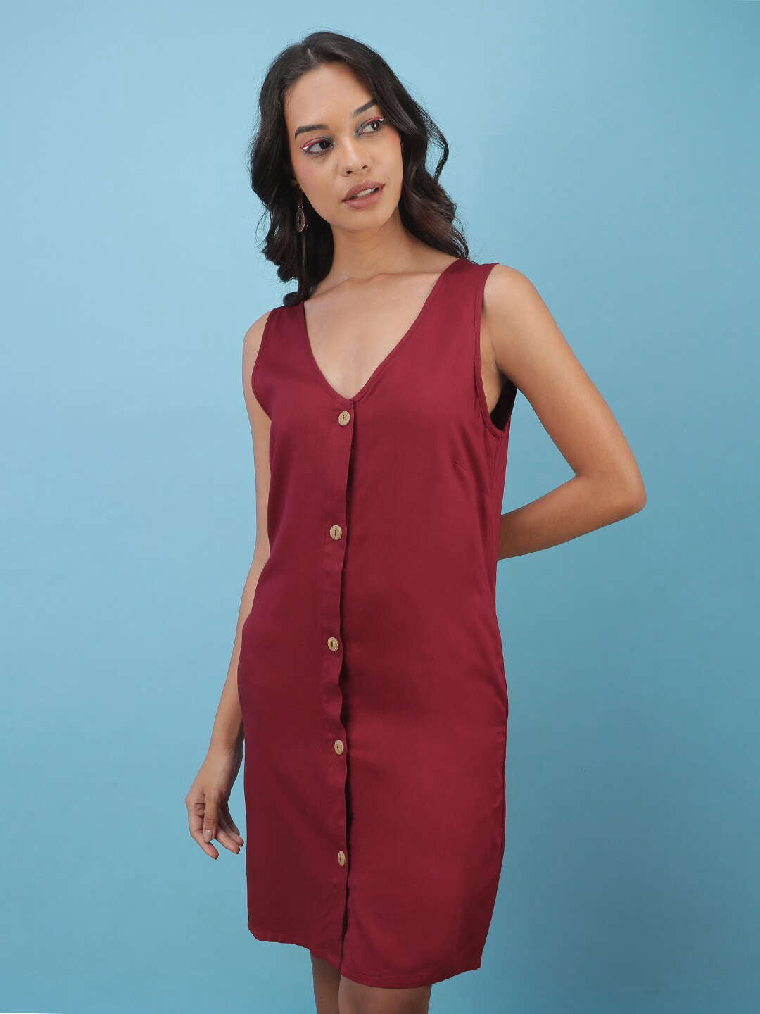 Women's Solid A-Line Dress
