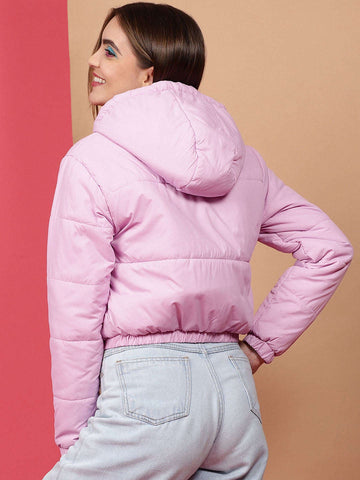 Women's Crop Jacket With Hood