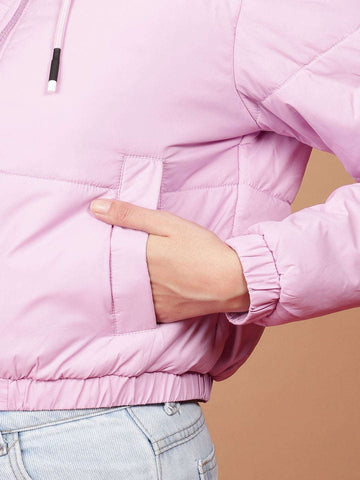 Women's Crop Jacket With Hood