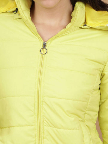 Women's Shaped Puffer Jacket With Fur Insert At Hood