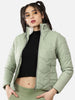 Women's High Neck Zip Front Puffer Jacket