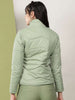 Women's High Neck Zip Front Puffer Jacket