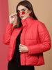 Women's High Neck Curved Jacket