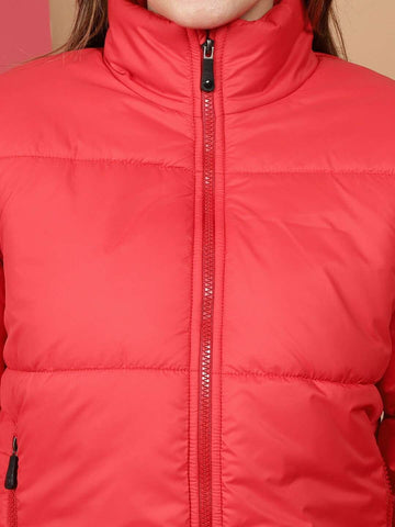 Women's High Neck Curved Jacket