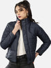 Women's High Neck Curved Jacket