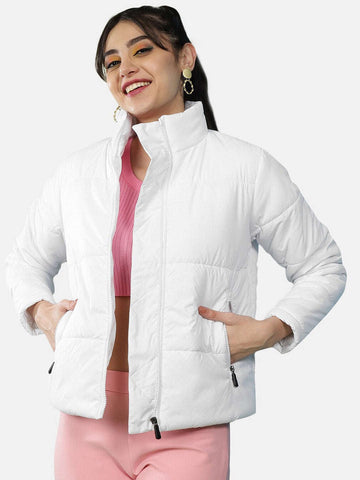 Women's High Neck Curved Jacket