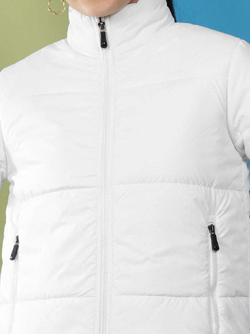 Women's High Neck Curved Jacket