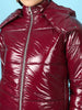 Women's Metallic Jacket With Detachable Hood
