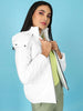Women's Metallic Jacket With Detachable Hood