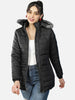 Women's Basic Parka With Fur Insert At Hood