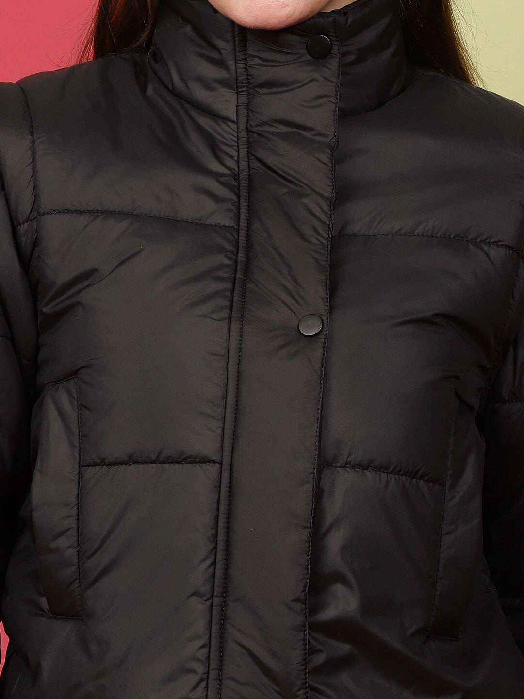 Women's Detachable Sleeve Crop Jacket