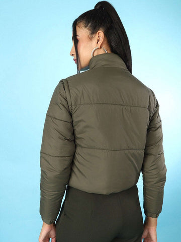 Women's Detachable Sleeve Crop Jacket