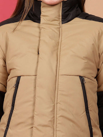 Women's Colorblock High Neck Jacket