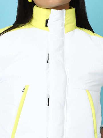 Women's Colorblock High Neck Jacket