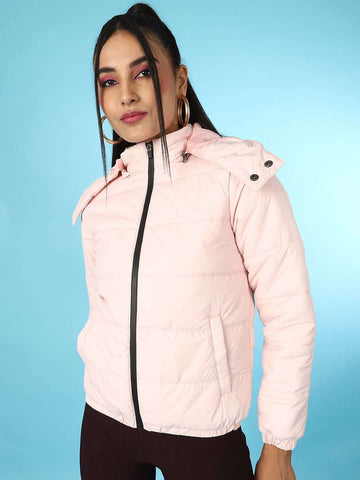 Women's Detachable Hood Puffer Jacket