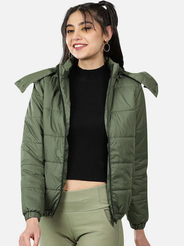Women's Detachable Hood Puffer Jacket