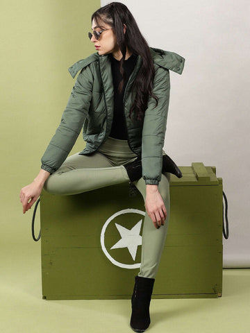 Women's Detachable Hood Puffer Jacket