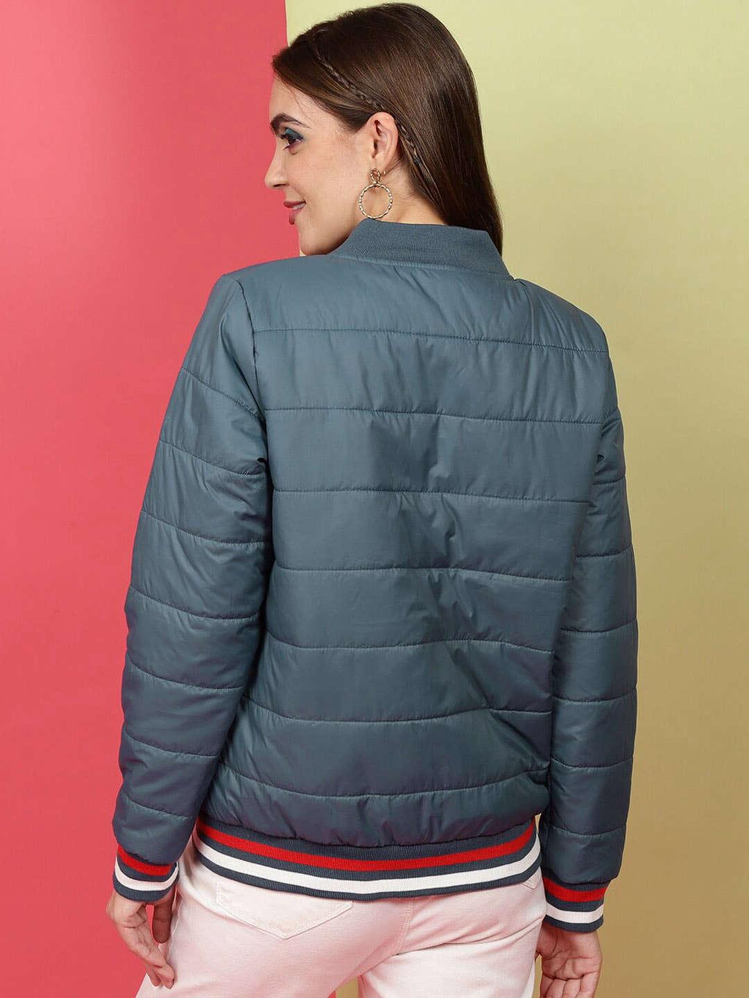 Women's Puffer Jacket With Rib
