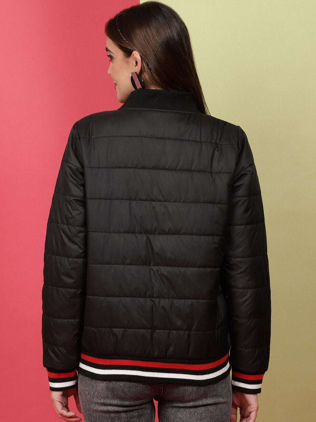 Women's Puffer Jacket With Rib