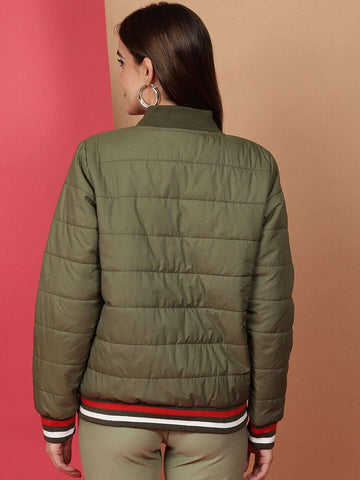 Women's Puffer Jacket With Rib