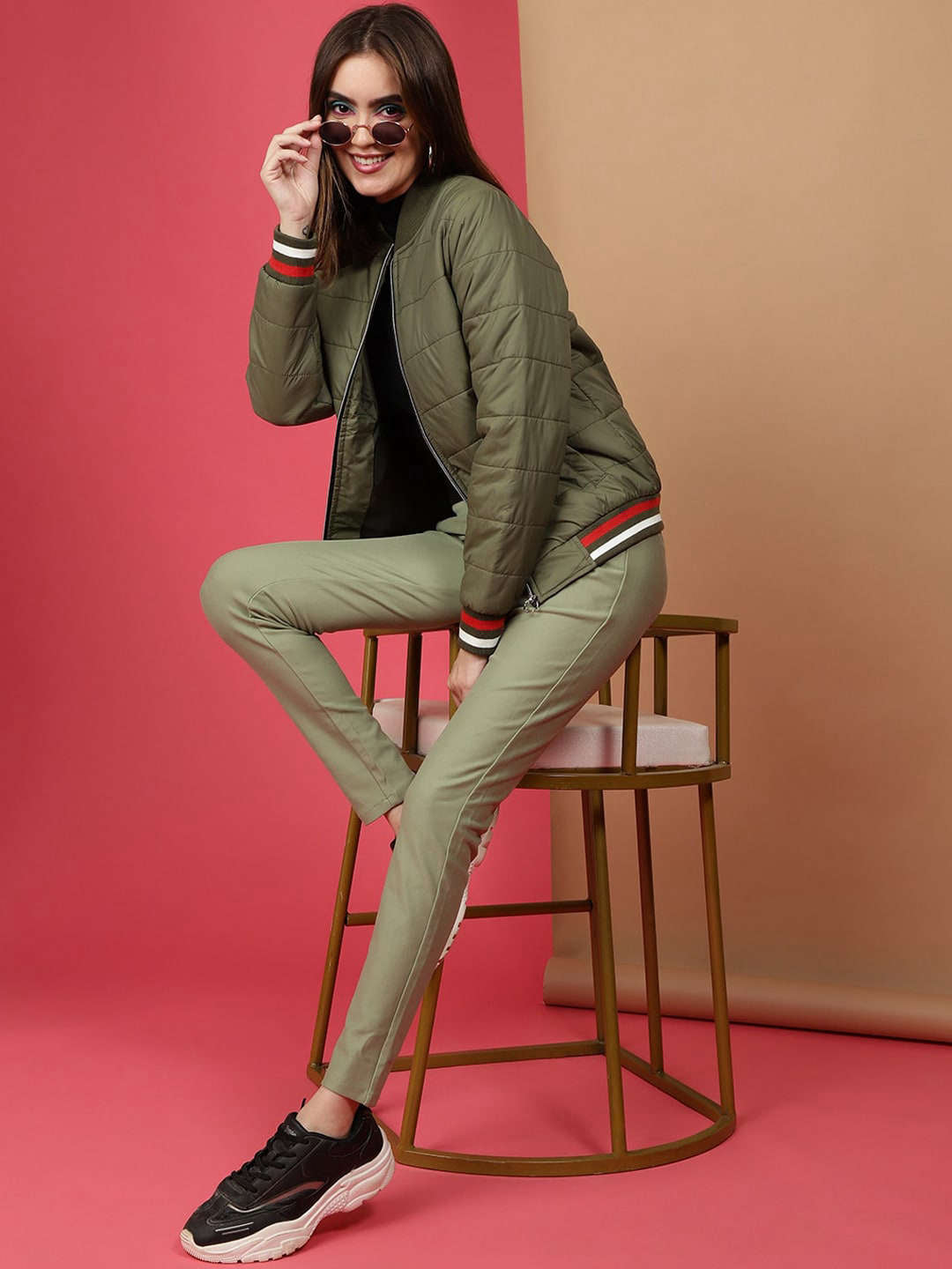 Women's Puffer Jacket With Rib