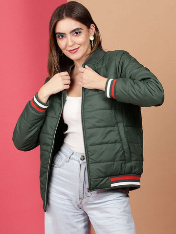 Women's Puffer Jacket With Rib